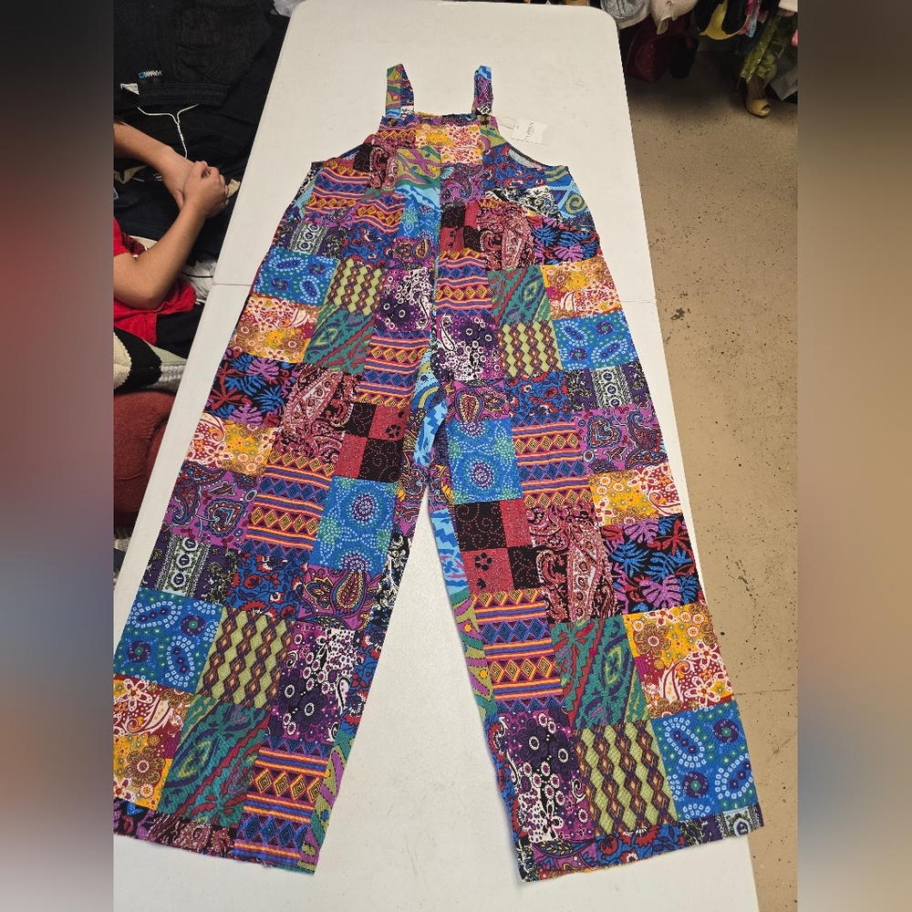 Boho Colorful Patchwork Jumpsuit - image 1